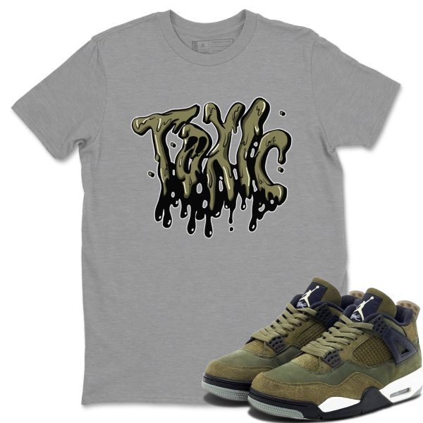 Toxic Unisex Crew Neck Sneaker Matching Tee Shirt To Match 4s Craft Olive Jezsport.com