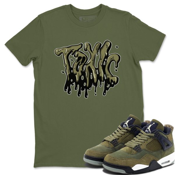 Toxic Unisex Crew Neck Sneaker Matching Tee Shirt To Match 4s Craft Olive Jezsport.com