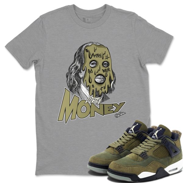 Dirty Money Unisex Crew Neck Sneaker Matching Tee Shirt To Match 4s Craft Olive Jezsport.com