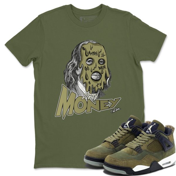 Dirty Money Unisex Crew Neck Sneaker Matching Tee Shirt To Match 4s Craft Olive Jezsport.com