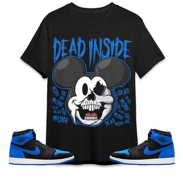 Mickey Horror Unisex Tees Jordan 1 Royal Reimagined to match Sneaker, Outfit Birthday Gift for Friends Jezsport.com