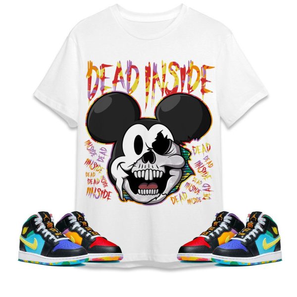 Mickey Horror Unisex Tees Jordan 1 Mid GS Six Championships to match Sneaker, Outfit Birthday Gift for Friends Jezsport.com