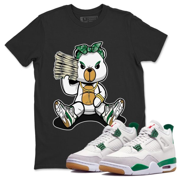 Bad Baby Bear Sneaker Tee - Casual Unisex Cotton Sneaker T-Shirt To Match 4s Pine Green SB Jezsport.com