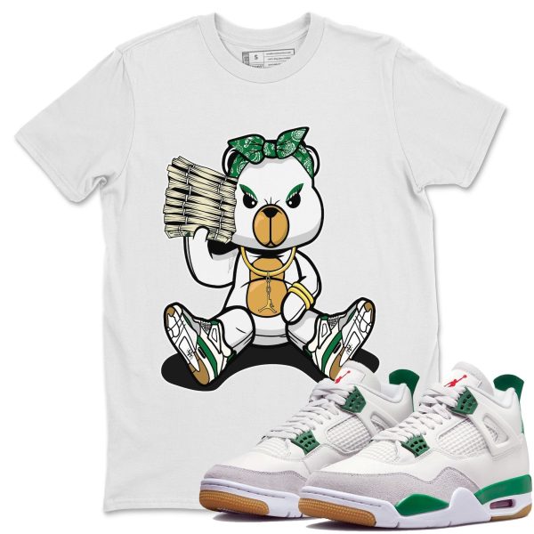 Bad Baby Bear Sneaker Tee - Casual Unisex Cotton Sneaker T-Shirt To Match 4s Pine Green SB Jezsport.com