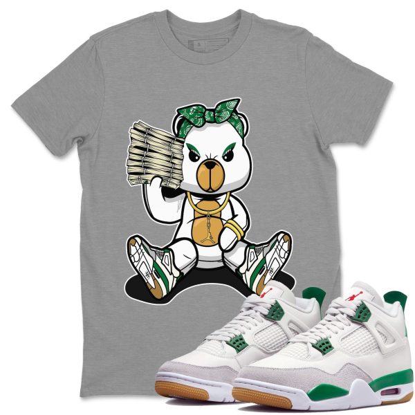 Bad Baby Bear Sneaker Tee - Casual Unisex Cotton Sneaker T-Shirt To Match 4s Pine Green SB Jezsport.com