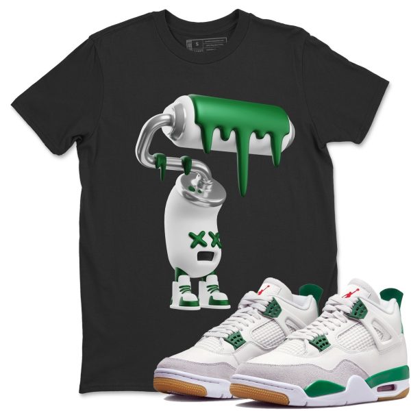 3D Paint Roller Sneaker Tee - Casual Unisex Cotton Sneaker T-Shirt To Match 4s Pine Green SB Jezsport.com