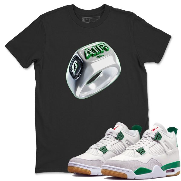 Diamond Ring Sneaker Tee - Casual Unisex Cotton Sneaker T-Shirt To Match 4s Pine Green SB Jezsport.com