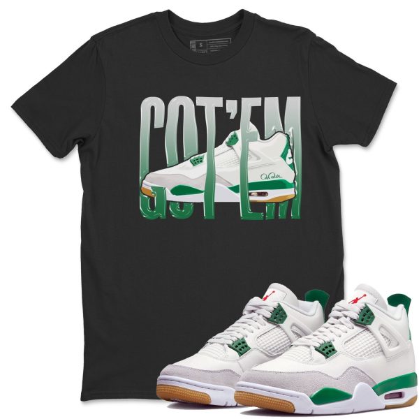 Wiggling Gotem Sneaker Tee - Casual Unisex Cotton Sneaker T-Shirt To Match 4s Pine Green SB Jezsport.com