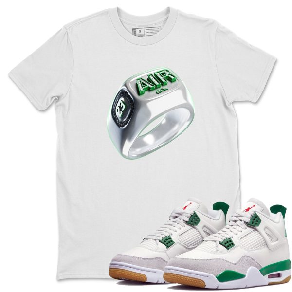 Diamond Ring Sneaker Tee - Casual Unisex Cotton Sneaker T-Shirt To Match 4s Pine Green SB Jezsport.com