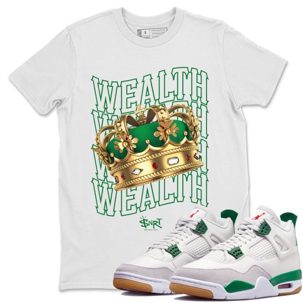 Wealth Sneaker Tee - Casual Unisex Cotton Sneaker T-Shirt To Match 4s Pine Green SB Jezsport.com