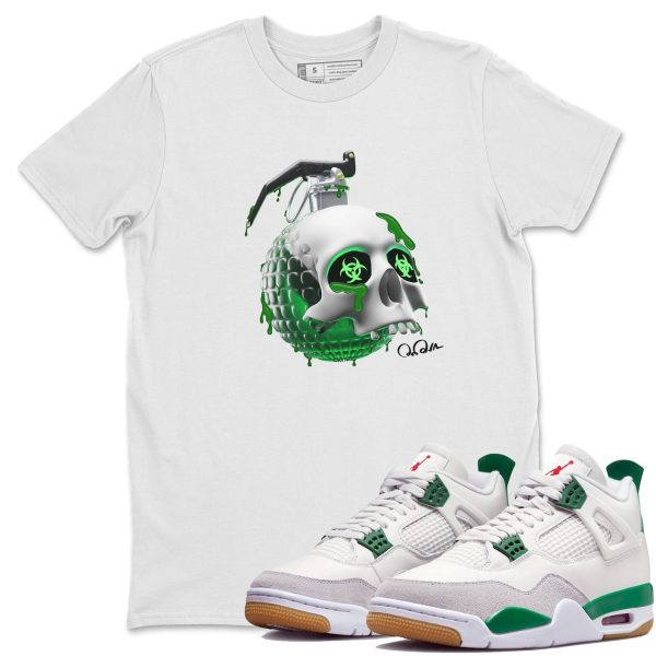 Skull Bomb Sneaker Tee - Casual Unisex Cotton Sneaker T-Shirt To Match 4s Pine Green SB Jezsport.com