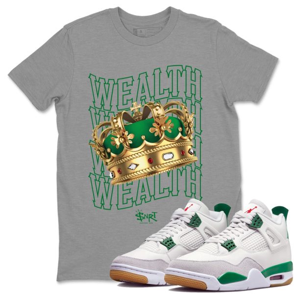 Wealth Sneaker Tee - Casual Unisex Cotton Sneaker T-Shirt To Match 4s Pine Green SB Jezsport.com