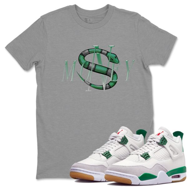 Money Snake Sneaker Tee - Casual Unisex Cotton Sneaker T-Shirt To Match 4s Pine Green SB Jezsport.com