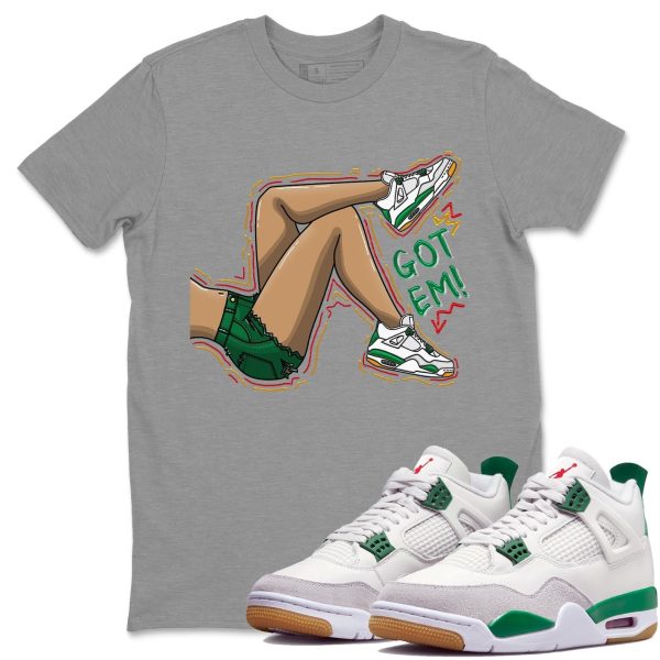 Got Em Legs Sneaker Tee - Casual Unisex Cotton Sneaker T-Shirt To Match 4s Pine Green SB Jezsport.com