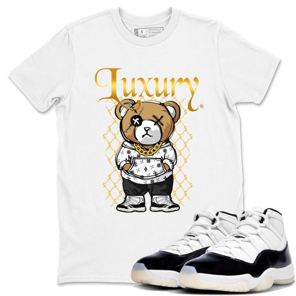 Luxury BearUnisex Crew Neck Sneaker Matching Tee Shirt To Match 11s Gratitude Jezsport.com