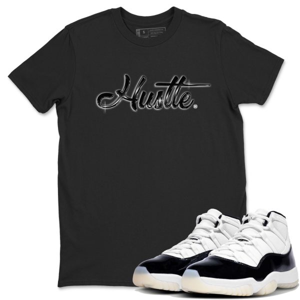 Hustle Chrome Unisex Crew Neck Sneaker Matching Tee Shirt To Match 11s Gratitude Jezsport.com