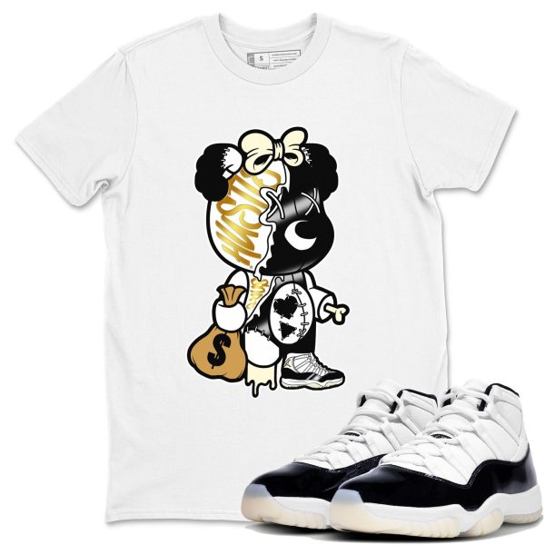 Stitched Hustle Bear Unisex Crew Neck Sneaker Matching Tee Shirt To Match 11s Gratitude Jezsport.com