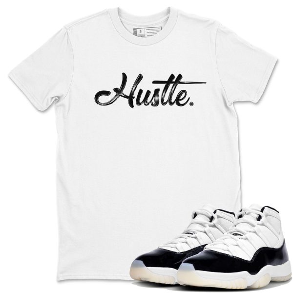 Hustle Chrome Unisex Crew Neck Sneaker Matching Tee Shirt To Match 11s Gratitude Jezsport.com