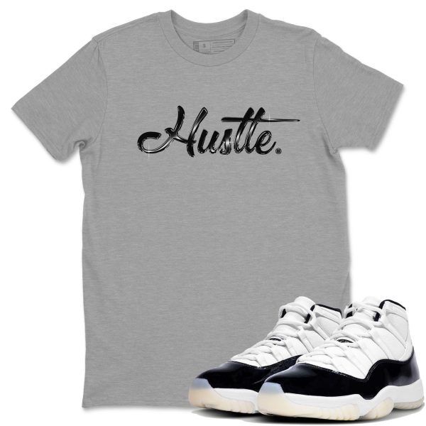 Hustle Chrome Unisex Crew Neck Sneaker Matching Tee Shirt To Match 11s Gratitude Jezsport.com