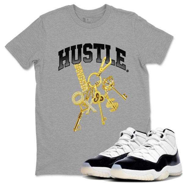 Gold Hustle Unisex Crew Neck Sneaker Matching Tee Shirt To Match 11s Gratitude Jezsport.com