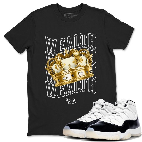 Wealth Unisex Crew Neck Sneaker Matching Tee Shirt To Match 11s Gratitude Jezsport.com