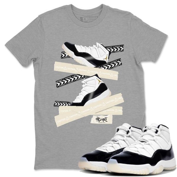 Caution Tape Unisex Crew Neck Sneaker Matching Tee Shirt To Match 11s Gratitude Jezsport.com