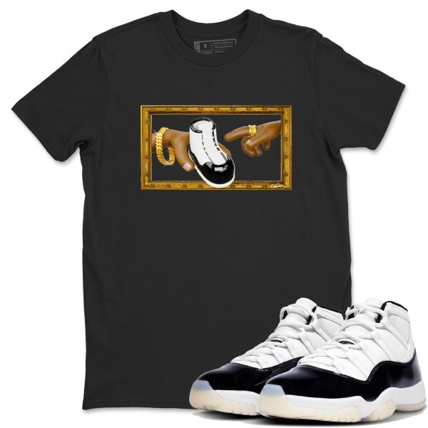 The Creation Of Adam Unisex Crew Neck Sneaker Matching Tee Shirt To Match 11s Gratitude Jezsport.com