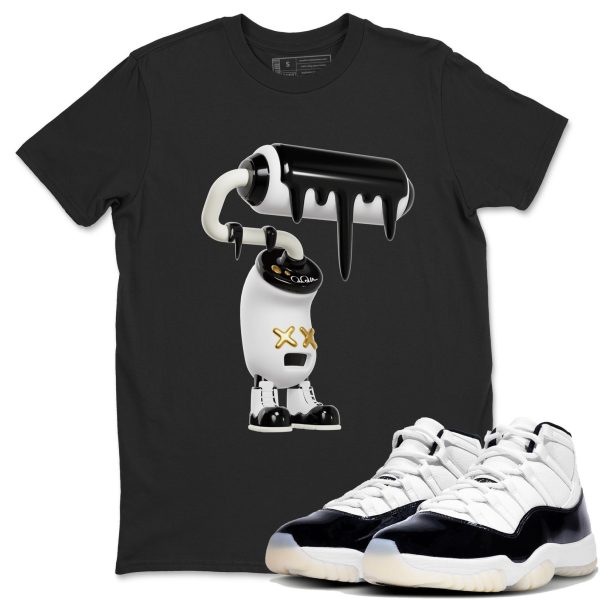 3D Paint Roller Unisex Crew Neck Sneaker Matching Tee Shirt To Match 11s Gratitude Jezsport.com