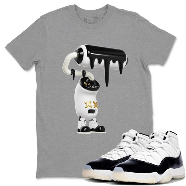 3D Paint Roller Unisex Crew Neck Sneaker Matching Tee Shirt To Match 11s Gratitude Jezsport.com