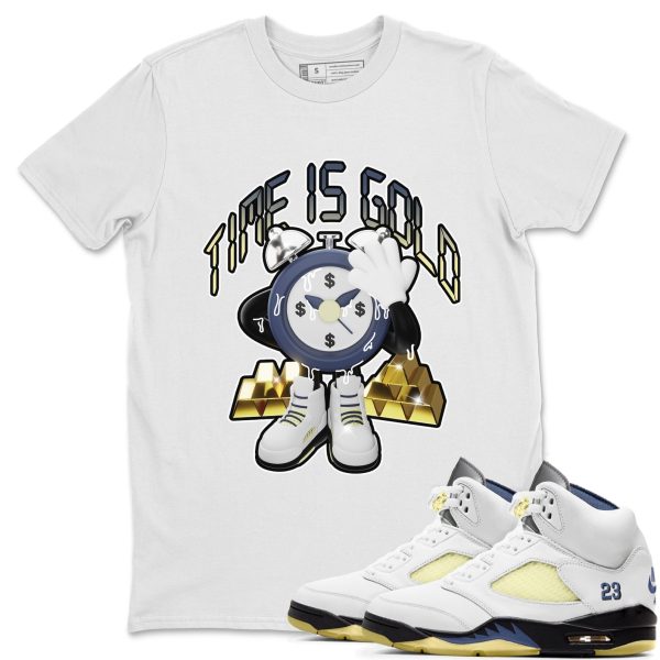 Time Is Gold Sneaker Tee - Casual Unisex Cotton Sneaker T-Shirt To Match AJ5 A Ma Maniere Dawn Jezsport.com