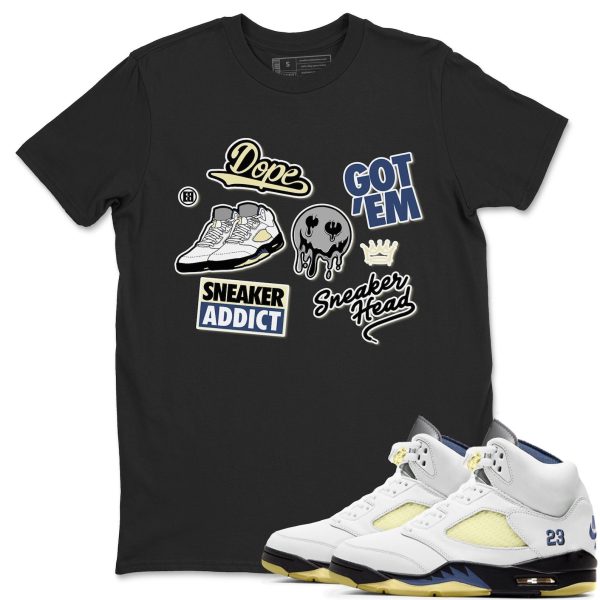 Sneakerhead Sticker Sneaker Tee - Casual Unisex Cotton Sneaker T-Shirt To Match AJ5 A Ma Maniere Dawn Jezsport.com