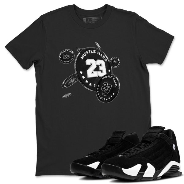 Coin Drop Sneaker Tee - Casual Unisex Cotton Sneaker T-Shirt To Match 14s Black White Panda Jezsport.com