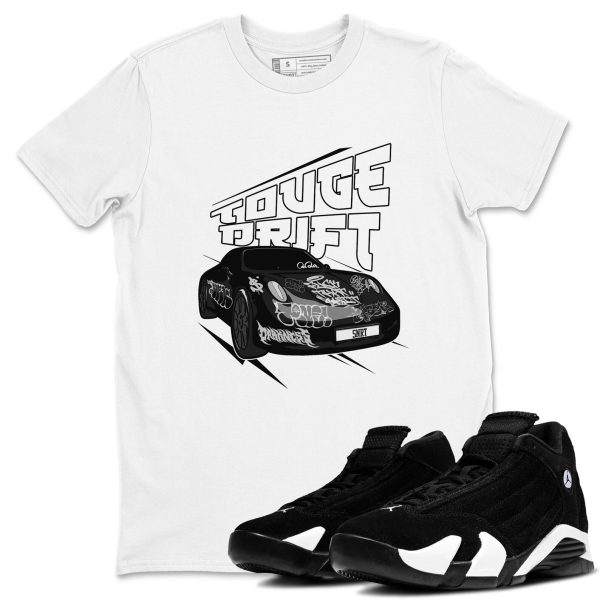 Touge Drift Sneaker Tee - Casual Unisex Cotton Sneaker T-Shirt To Match 14s Black White Panda Jezsport.com