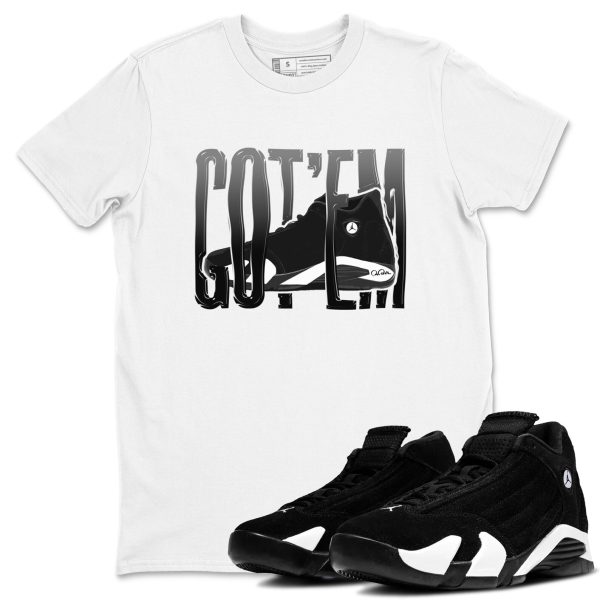 Wiggling Gotem Sneaker Tee - Casual Unisex Cotton Sneaker T-Shirt To Match 14s Black White Panda Jezsport.com