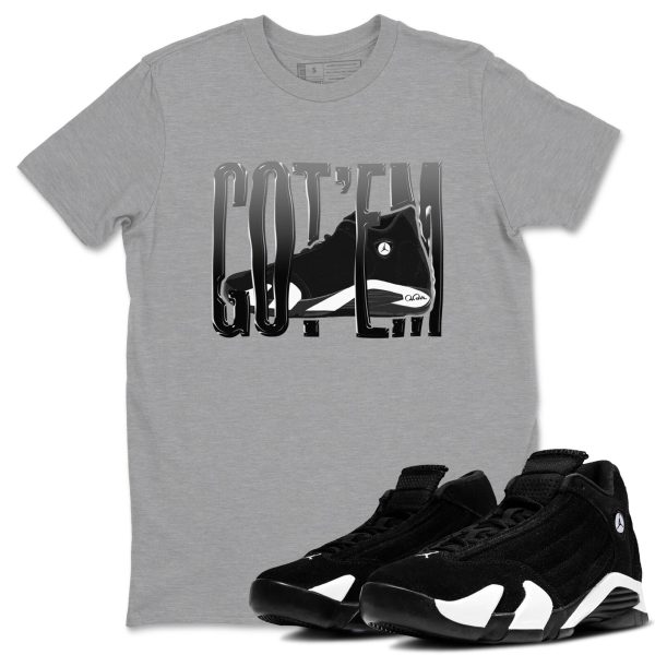 Wiggling Gotem Sneaker Tee - Casual Unisex Cotton Sneaker T-Shirt To Match 14s Black White Panda Jezsport.com