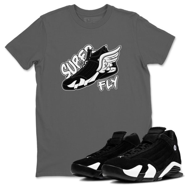 Super Fly Sneaker Tee - Casual Unisex Cotton Sneaker T-Shirt To Match 14s Black White Panda Jezsport.com