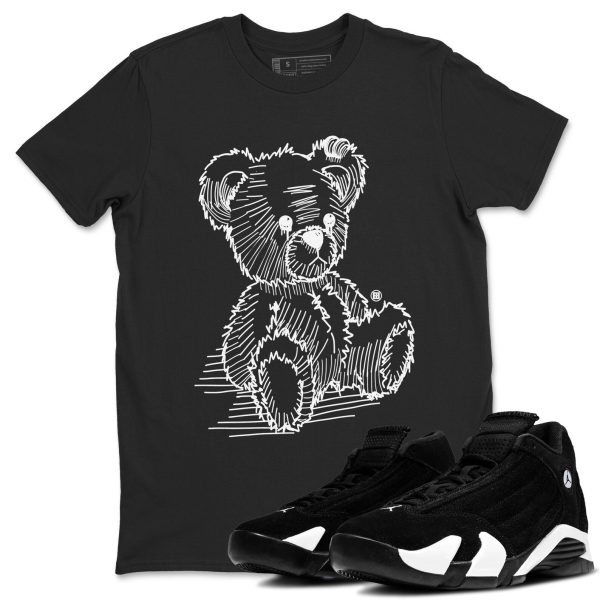 Line Bear Sneaker Tee - Casual Unisex Cotton Sneaker T-Shirt To Match 14s Black White Panda Jezsport.com