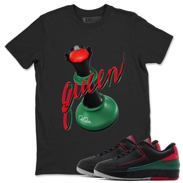 3D Queen Unisex Crew Neck Sneaker Matching Tee Shirt To Match 2s Christmas Holiday Sneaker Tees Jezsport.com