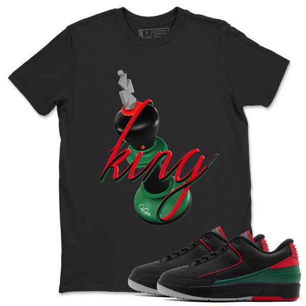 3D King Unisex Crew Neck Sneaker Matching Tee Shirt To Match 2s Christmas Holiday Sneaker Tees Jezsport.com