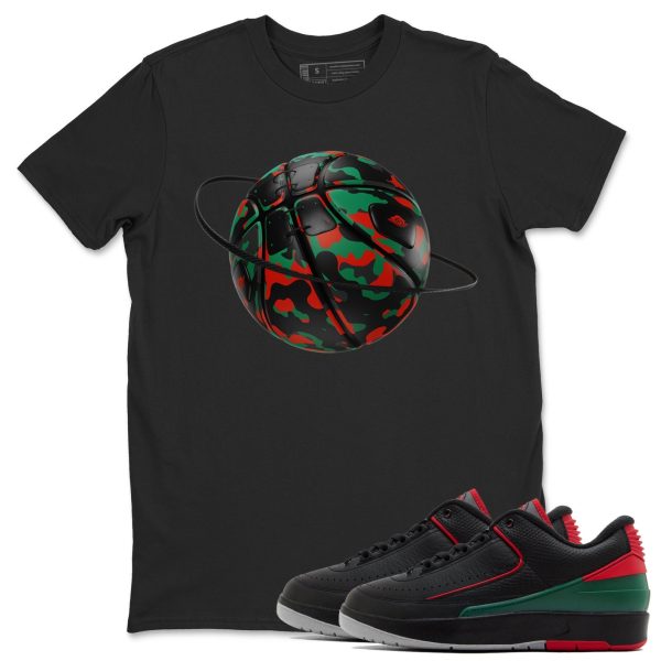 Camo Basketball Planet Unisex Crew Neck Sneaker Matching Tee Shirt To Match 2s Christmas Holiday Sneaker Tees Jezsport.com