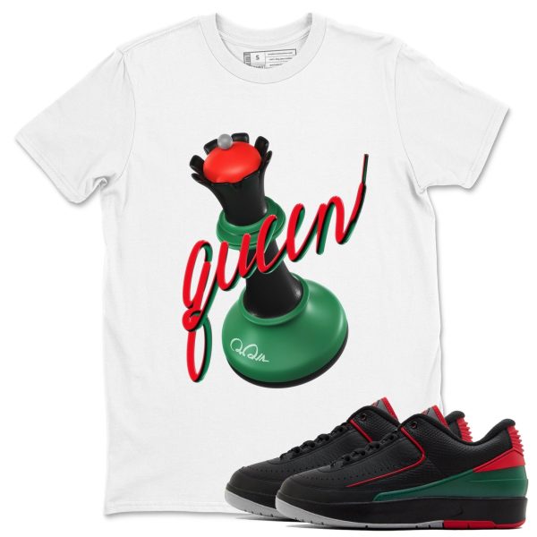 3D Queen Unisex Crew Neck Sneaker Matching Tee Shirt To Match 2s Christmas Holiday Sneaker Tees Jezsport.com