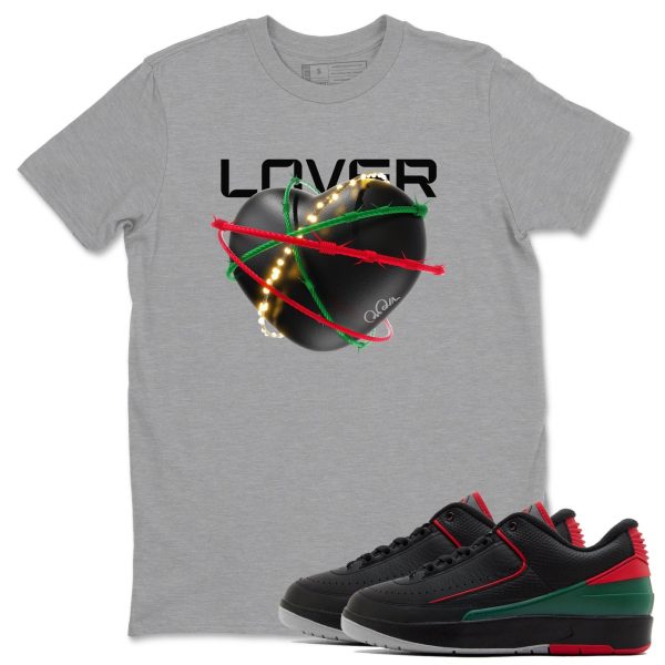 Heart Lover Unisex Crew Neck Sneaker Matching Tee Shirt To Match 2s Christmas Holiday Sneaker Tees Jezsport.com