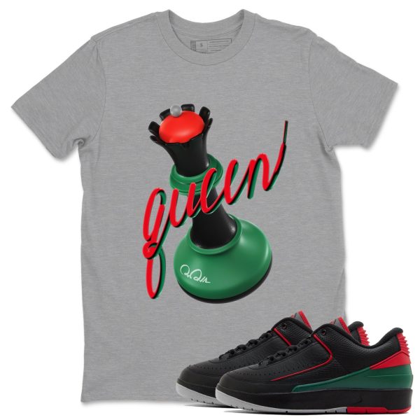 3D Queen Unisex Crew Neck Sneaker Matching Tee Shirt To Match 2s Christmas Holiday Sneaker Tees Jezsport.com