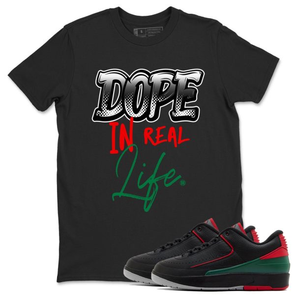 Dope In Real Life Unisex Crew Neck Sneaker Matching Tee Shirt To Match 2s Christmas Holiday Sneaker Tees Jezsport.com