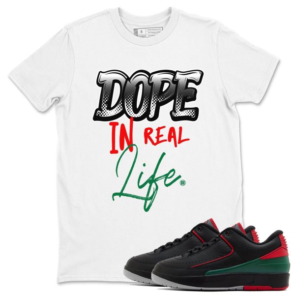 Dope In Real Life Unisex Crew Neck Sneaker Matching Tee Shirt To Match 2s Christmas Holiday Sneaker Tees Jezsport.com