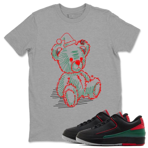 Line Bear Unisex Crew Neck Sneaker Matching Tee Shirt To Match 2s Christmas Holiday Sneaker Tees Jezsport.com