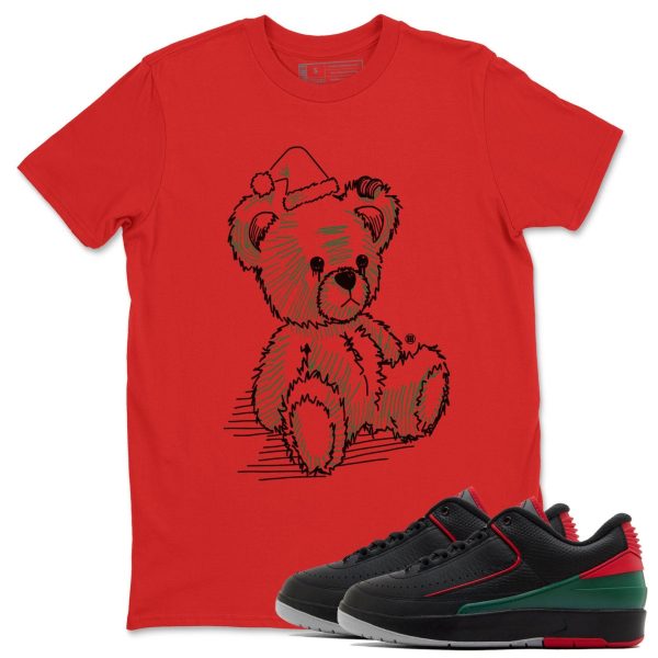 Line Bear Unisex Crew Neck Sneaker Matching Tee Shirt To Match 2s Christmas Holiday Sneaker Tees Jezsport.com