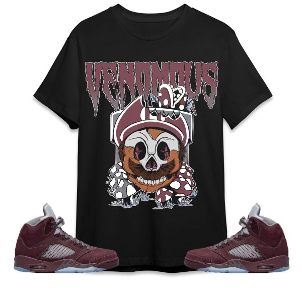 Mario Venomous Unisex Tees Jordan 5 Burgundy to Match Sneaker,Outfit Birthday Gift Jezsport.com