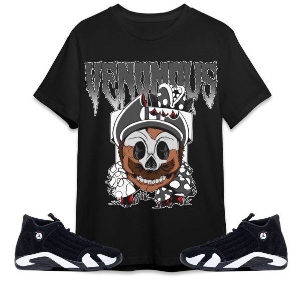 Mario Venomous Unisex Tees Jordan 14 Black White to Match Sneaker,Outfit Birthday Gift Jezsport.com