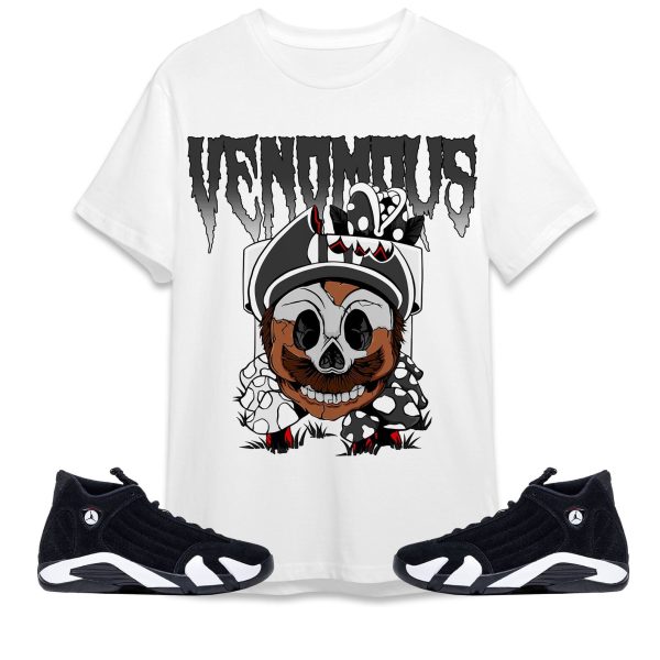 Mario Venomous Unisex Tees Jordan 14 Black White to Match Sneaker,Outfit Birthday Gift Jezsport.com